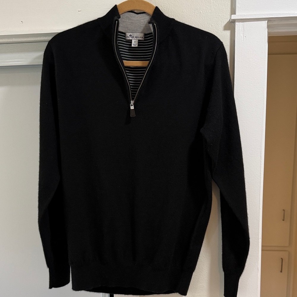 Men's Peter Millar Cashmere Quarter Zip Sweater